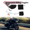 1 Set Motorcycle Riding Goggles Light Red Lens White Gray Frame PC TPU