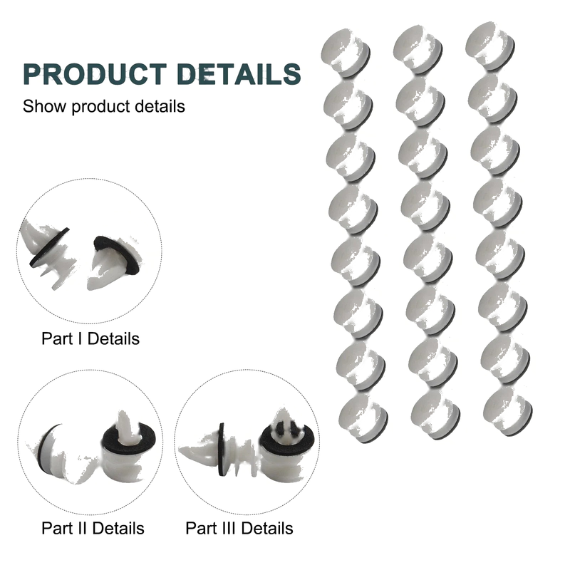 Chevrolet Trailblazer Fixed Fastener / 30pcs Plastic (2002–2009)
