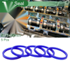 Oil Seal 75x85x8mm Rotary Shaft Seal TPU Blue High-Pressure 5 Pcs