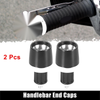 Motorcycle Silver Tone 2 x 18mm Handlebar End Caps Plug CNC Aluminum Alloy