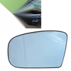Mercedes S Class Left Blue Heated Side Mirror Glass with Plate (1999-2003)