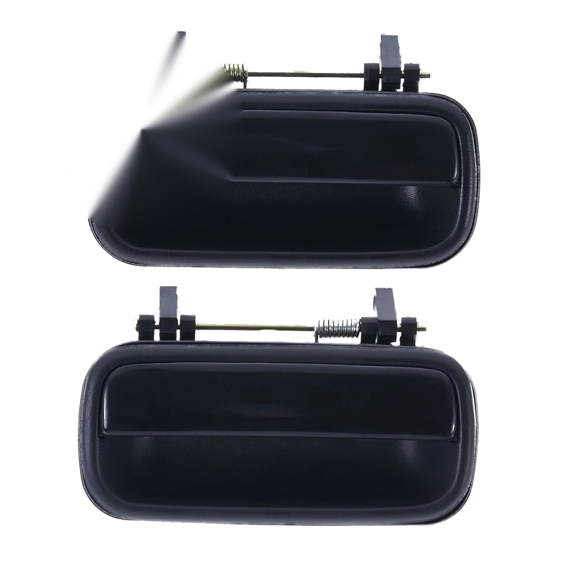 Toyota Hilux 2 x Rear Door Handle Outer Gloss Black Lever (1988-1997)