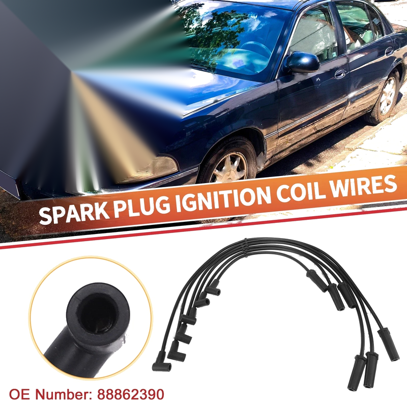 Buick LeSabre 6 x Spark Plug Wire Ignition Coil Cable (1999–2005)