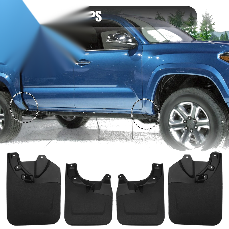 Toyota Tacoma Mud Flaps Splash Guards  Black (2023)