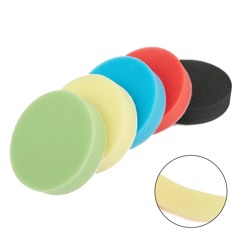 Car Polisher Pad 5x Flat Car Polishing Foam Buffing Sponge