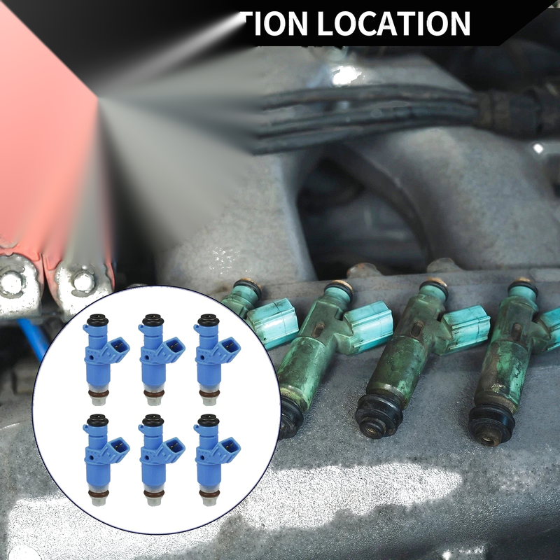 Honda Accord Blue 6 x 3.0L Fuel Injectors (2003-2007)