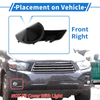 Toyota Highlander (2001-2007) Black ABS 1 Pc Fog Light Cover
