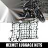 2 x 40x40cm 49 Holes Motorcycle Luggage Cargo Net Bag with 6 Hooks Green