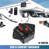 Automotive RV Marine Waterproof 200A Circuit Breaker 12V-48VDC