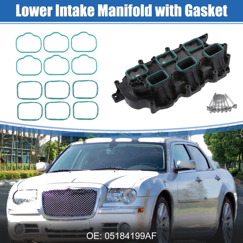 Jeep, Dodge, RAM, Chrysler (2011-2018) Black Lower Intake Manifold Set