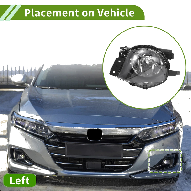 BMW 330i (2006 - 2008) Clear Black Left Fog Light Grille