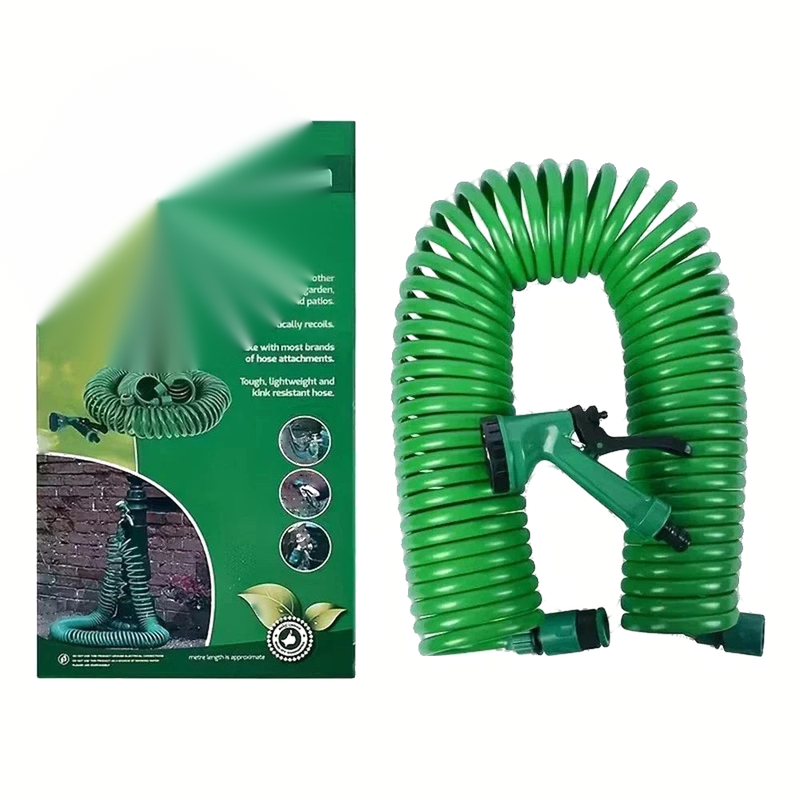 Garden Use 15m 30m Spiral Garden Hose & Spray Gun