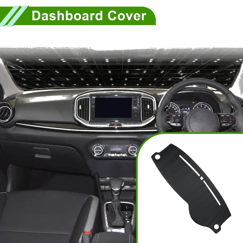 Kia Stonic 2017-2023 Black Red Dashboard Cover Mat