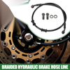 Motorcycle Brake Line / 80cm / Braided Hydraulic Brake Line Oil Hose Black Army Green