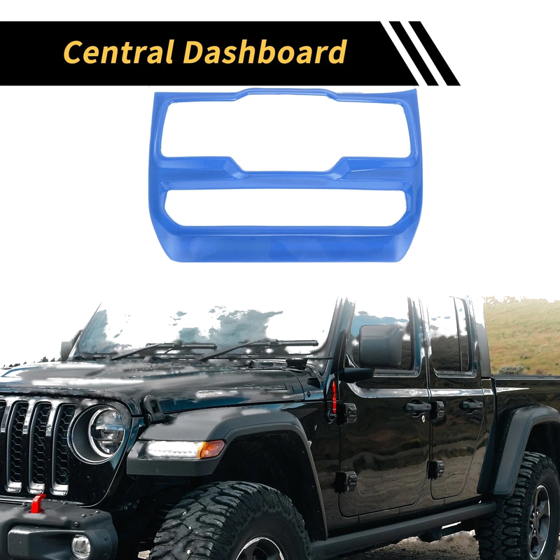 Jeep Wrangler Light Blue Dashboard Center Console Control Panel Cover (2007-2018)