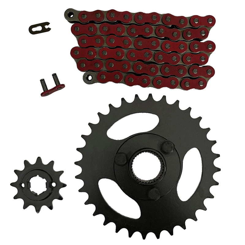 Polaris RZR 170 Red 520x60 Drive Chain & 12/32 Sprockets (2009–2016)