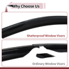 Ford Fusion Side Window Vent Visors Black 2013-2020 Window Deflectors