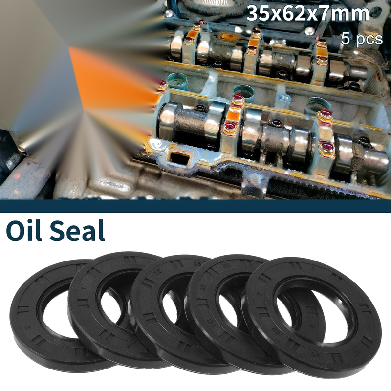 Car Oil Seal / 5Pcs / Seal Ring Rotary Shaft NBR Rubber
