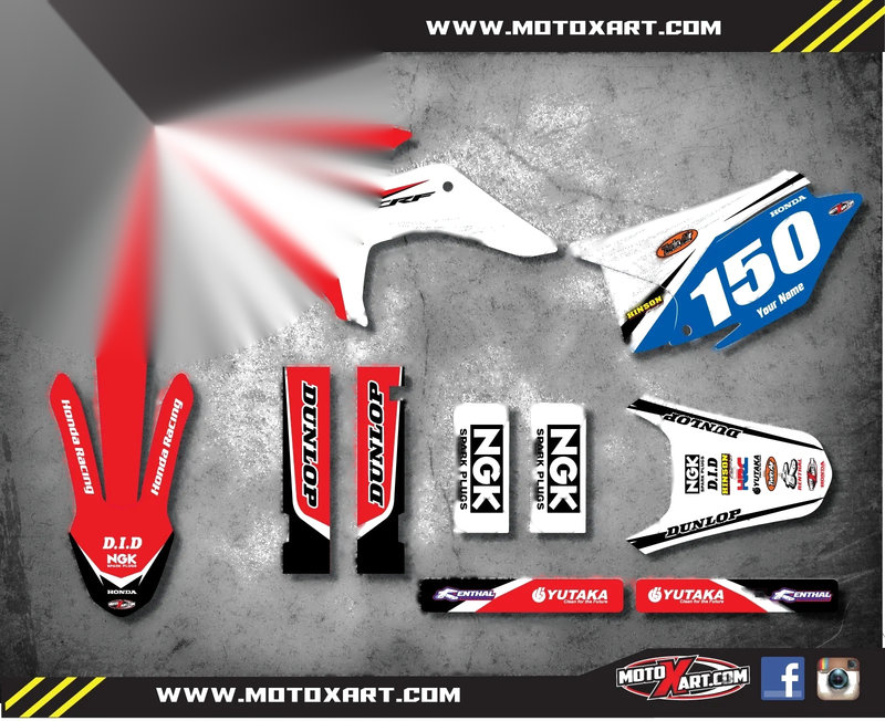 Honda CRF 150 F Custom Graphic Kit Decals (2015-2017)
