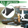 25mm Motorcycle Hand Grips Cover Kit Handlebar Grips TPU Black