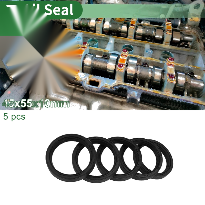 Oil Seal 45x55x10mm Rotary Shaft Seal NBR Rubber Black