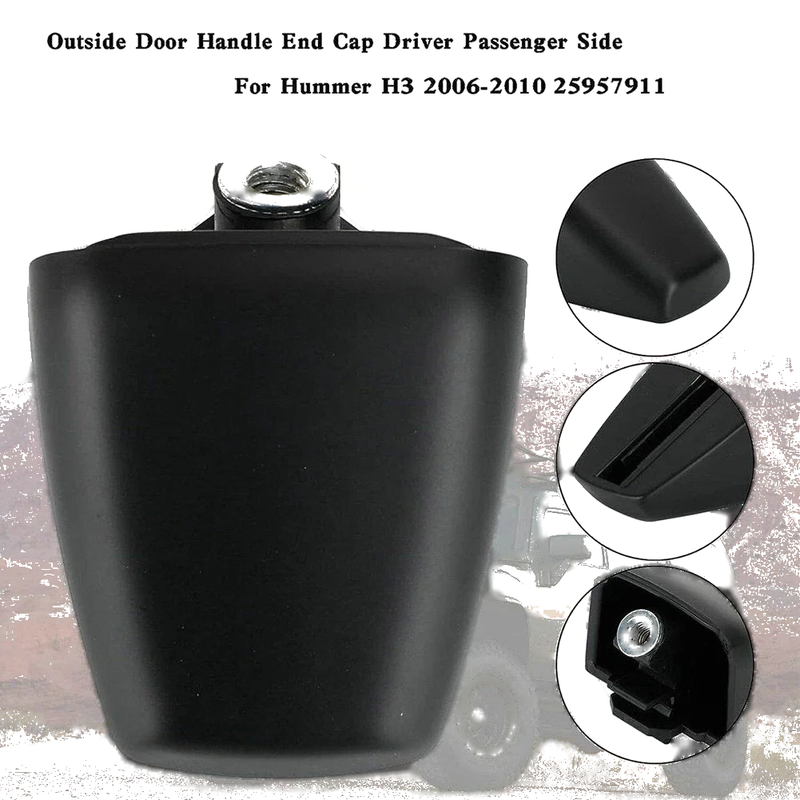 Hummer H3 OEM Standard Black Door Handle End Cap Cover (2006–2010)