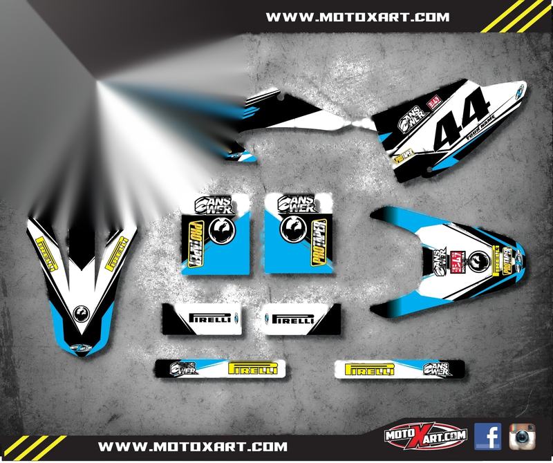 Honda CRF 230F (2008-2014) - EURO Style Decals Full Custom Graphic Kit