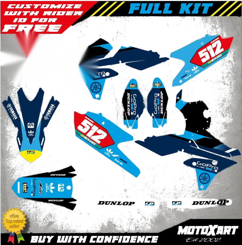 Yamaha YZF 250 Graphics Stickers Custom Decal Kit (2014-2018)