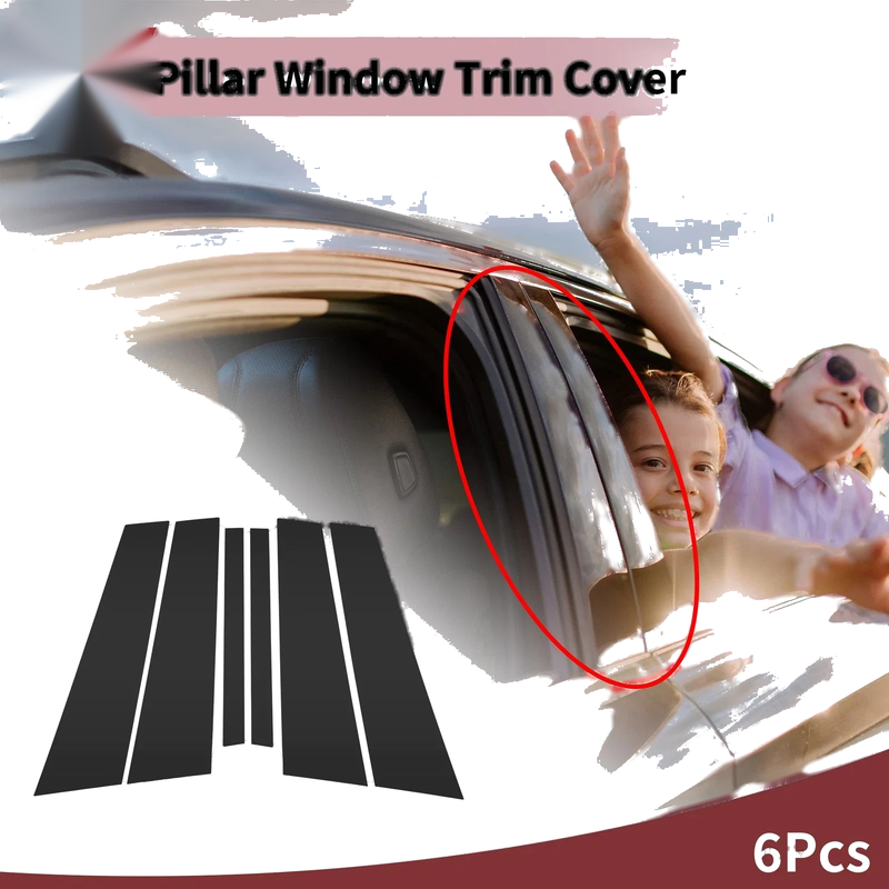 BMW 1-Series Hatchback (2008-2016) Black Door Pillar Window Trim