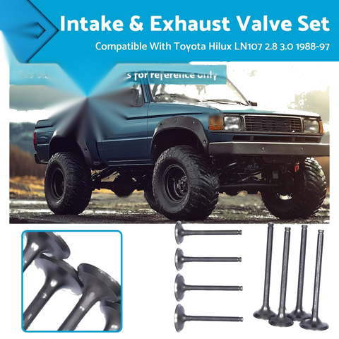 Toyota Hilux LN107 2.8L 3.0L Intake & Exhaust Valve Sets (1988-1997)