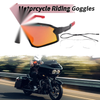 Motorcycle Riding Goggles Red Lens Black Red Frame Tri-Acetyl Cellulos