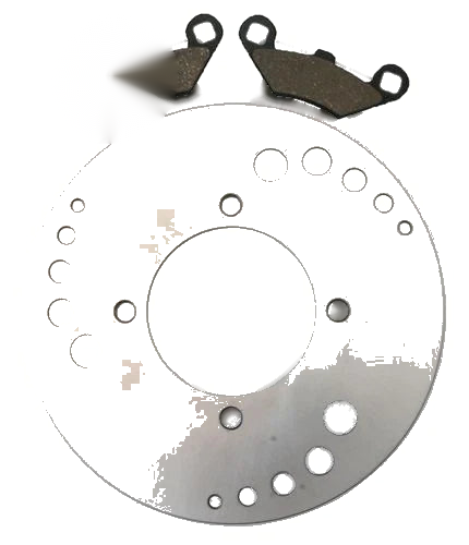 Polaris Scrambler 400 4x4 Front Disc Rotor & Semi-Metallic Pads (1998–2002)