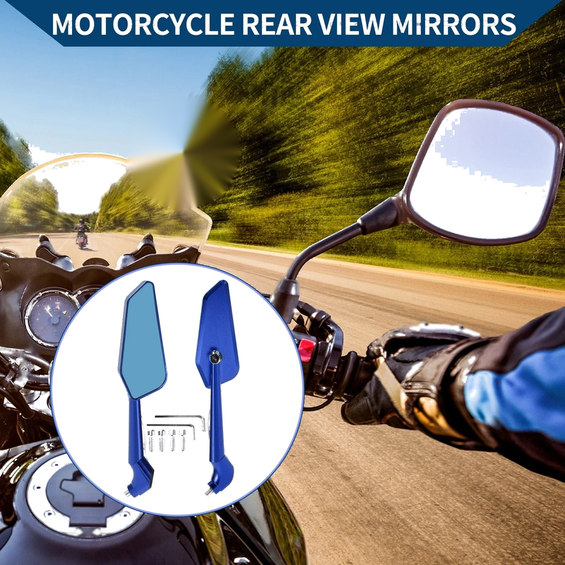 M8 / M10 Rear View Mirrors 2 x Aluminum Alloy