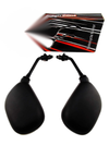 Suzuki GN250 Black Oval Soko Rear View Mirrors (1981-2008)