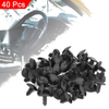 Toyota 40pcs Plastic Bolt Rivets Fastener Expansion Trunk Clips Black