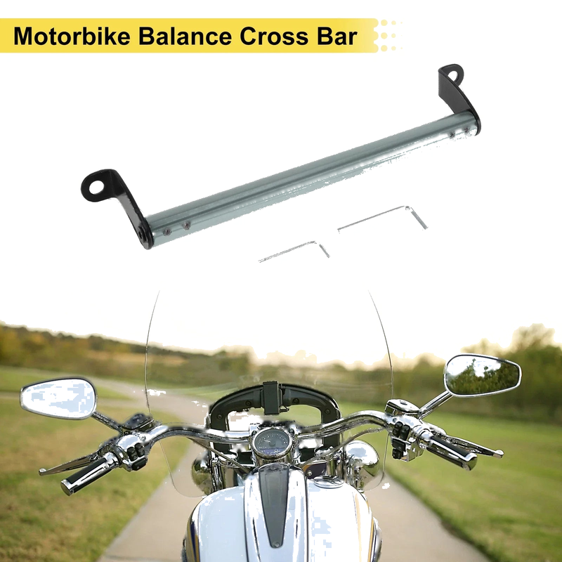 Motorcycle Cross Bar Handlebars / 0.41" Hole Diameter / Titanium Tone