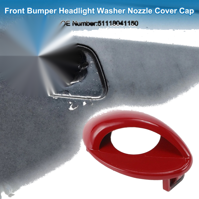 BMW M3 (2008-2013) Red Bumper Headlight Washer Nozzle Cover Cap