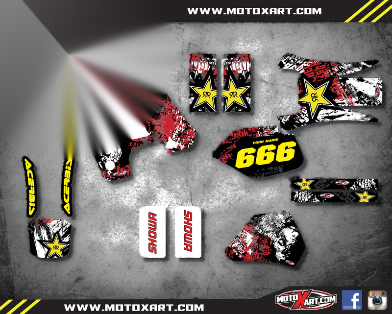 Honda CR 80 (1993-1995) - GRAFFITI Style Decals Full Custom Graphic Kit