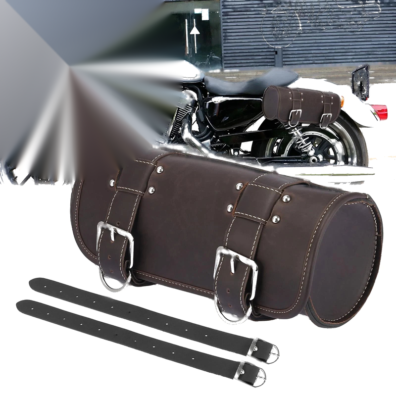 Universal Motorcycle Waterproof Faux Leather Handlebar Tool Bag