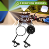 Make Model M10 Rear View Mirrors Round Black Metal Aluminum 1 x set