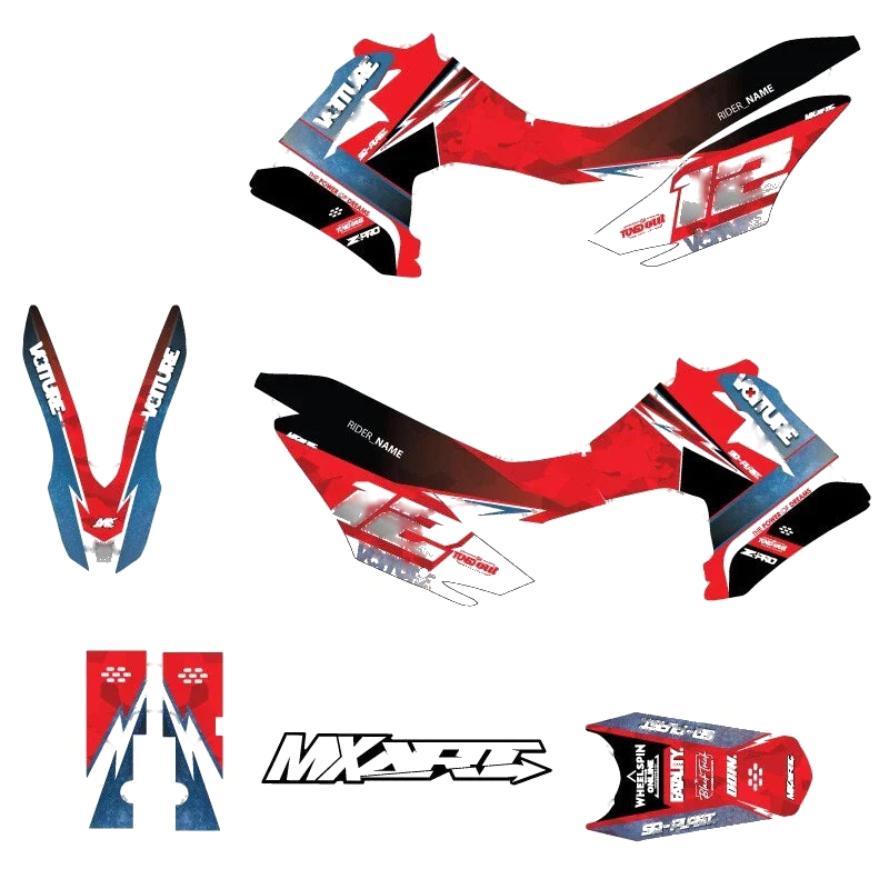 Honda CRF125F Roster Style Graphics Sticker Kit (2013-2018)