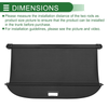 CHEVROLET Menlo (2020 - 2023) Black CF Car Trunk Retractable Cargo Cover