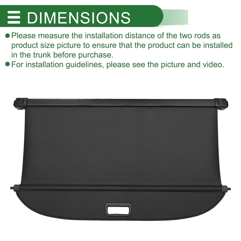 CHEVROLET Menlo (2020 - 2023) Black CF Car Trunk Retractable Cargo Cover