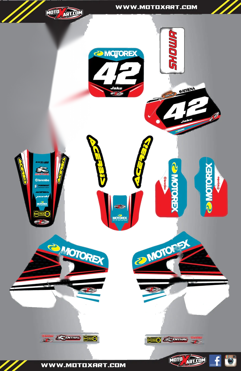 Honda CR 125 (1993-1994) - STRIKE STYLE Decals Full Custom Graphic Kit
