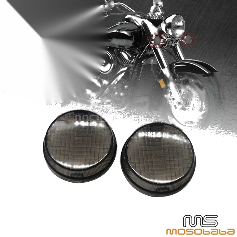 Kawasaki Vulcan VN1600 2.75'' Smoke Turn Signal Lenses Covers