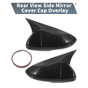 Honda Accord Rearview Mirror Cover Overlay Black Carbon Fiber (2018-2020)