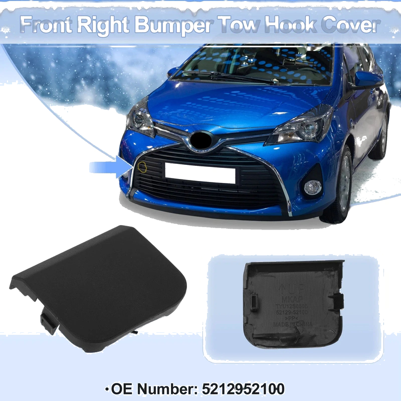 Toyota Yaris Right Front Tow Hook Cover (2014-2017)