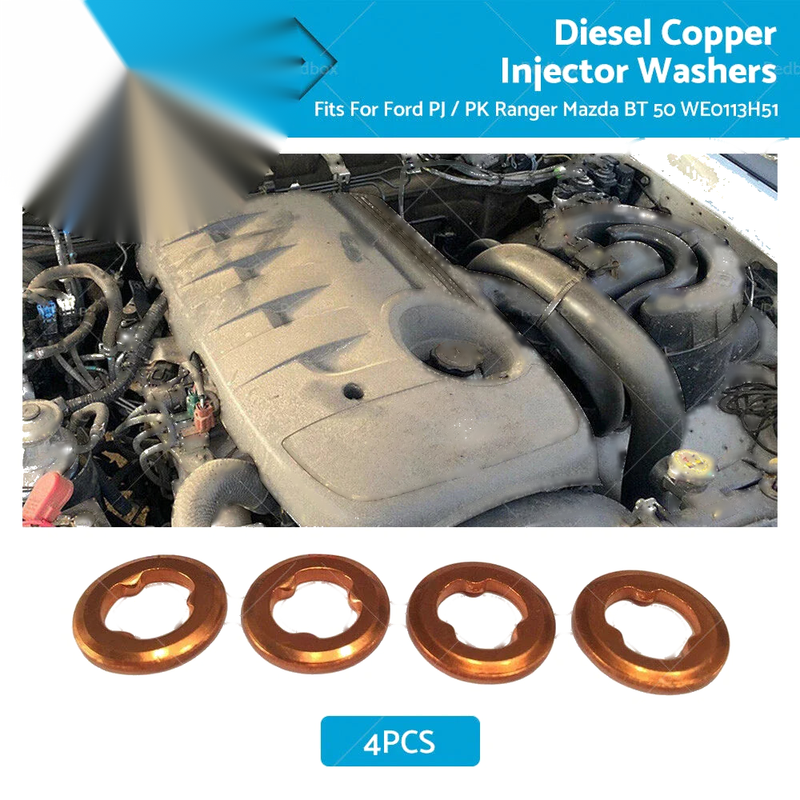 Ford Ranger 4 x Diesel Copper Injector Washers (2006-2011)