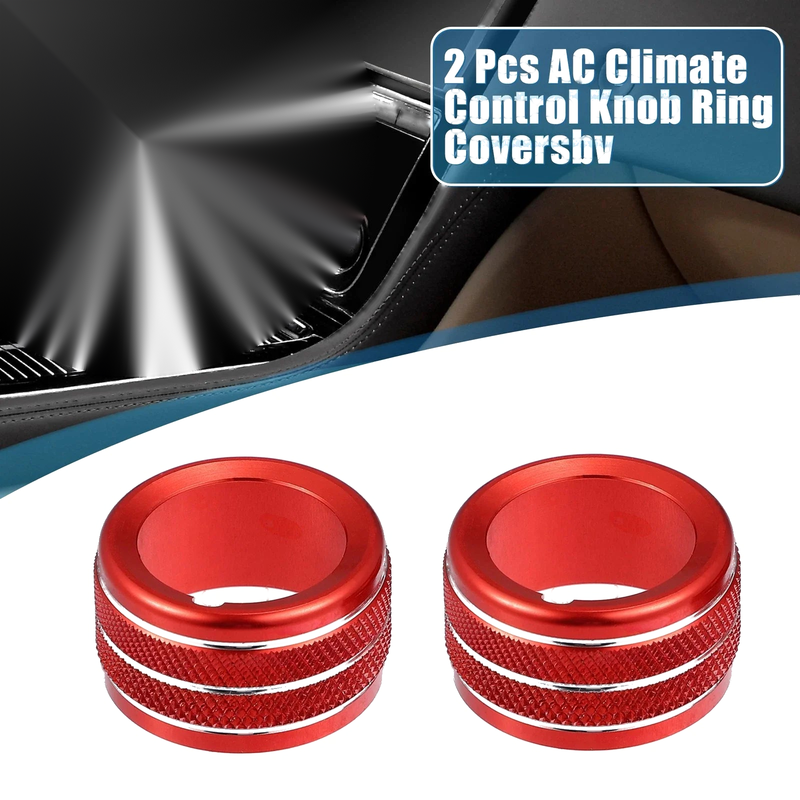 Subaru BRZ / Toyota 86 Red 2 x AC Radio Switch Knob Cover Trim