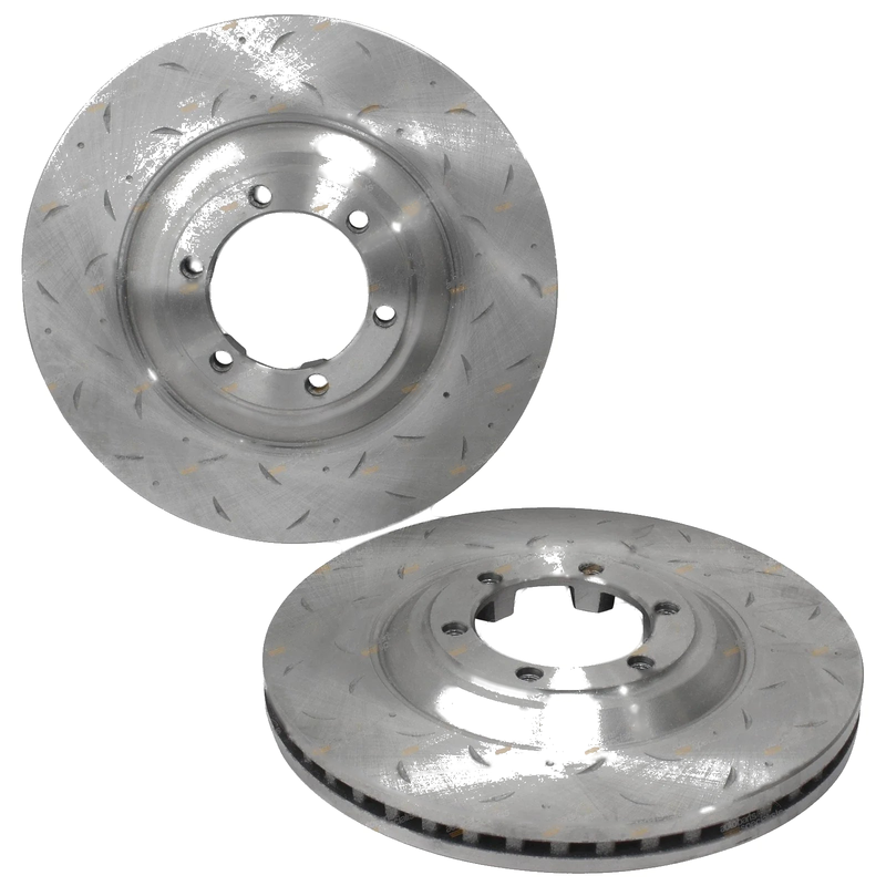 Isuzu MU-X Front Slotted Disc Brake Rotor Pair (2013 - 2017)